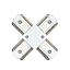 Unión (X) para foco LED carril monofásico blanco