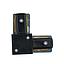 Unión (L) para foco LED carril monofásico negro
