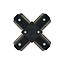 Unión (X) para foco LED carril monofásico negro
