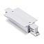 Conector (I) para foco LED carril trifásico empotrable blanco