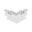Conector (L) para foco LED carril trifásico empotrable blanco